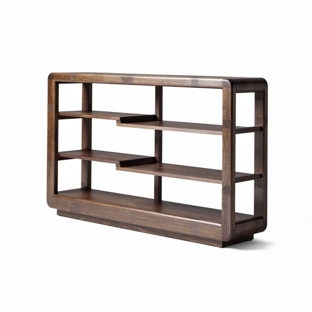 Wooden bookshelf with open shelving design dimensions 100 x 30 x 70cm